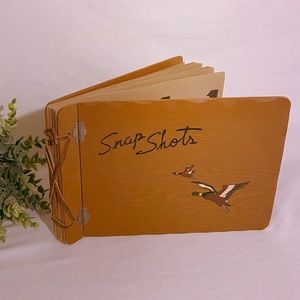 Vintage Mid Century Wood Photo Album